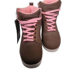 Speed and Strength leather sneakers size 10 womens brown and pink